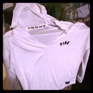 Pink Terry Cloth Hoodie